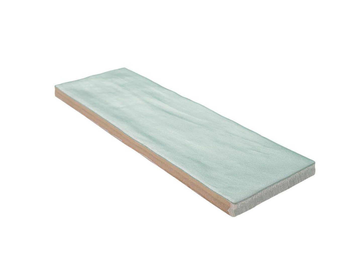 Zelyge Sky Zest Subway 2.5 in. x 8 in. Satin Ceramic Zellige Look Wall Tile