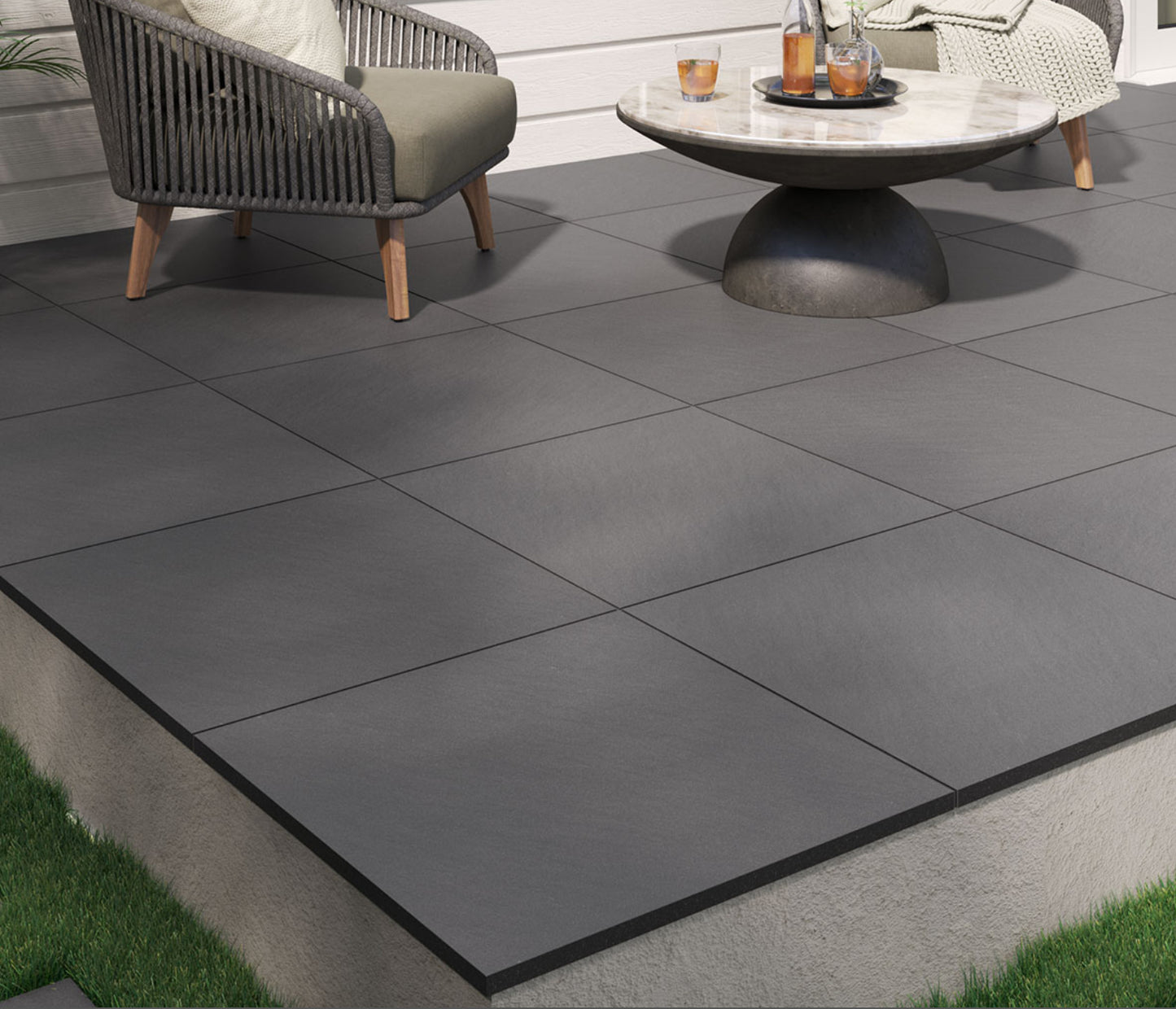24×24 True Bluestone Arterra® Porcelain Pavers, 2 CM