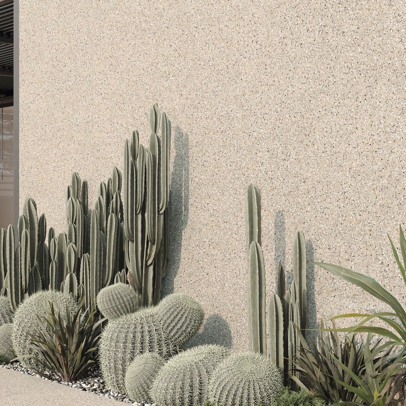 Mystere 24" x 24" Structured Porcelain Tile in Sand