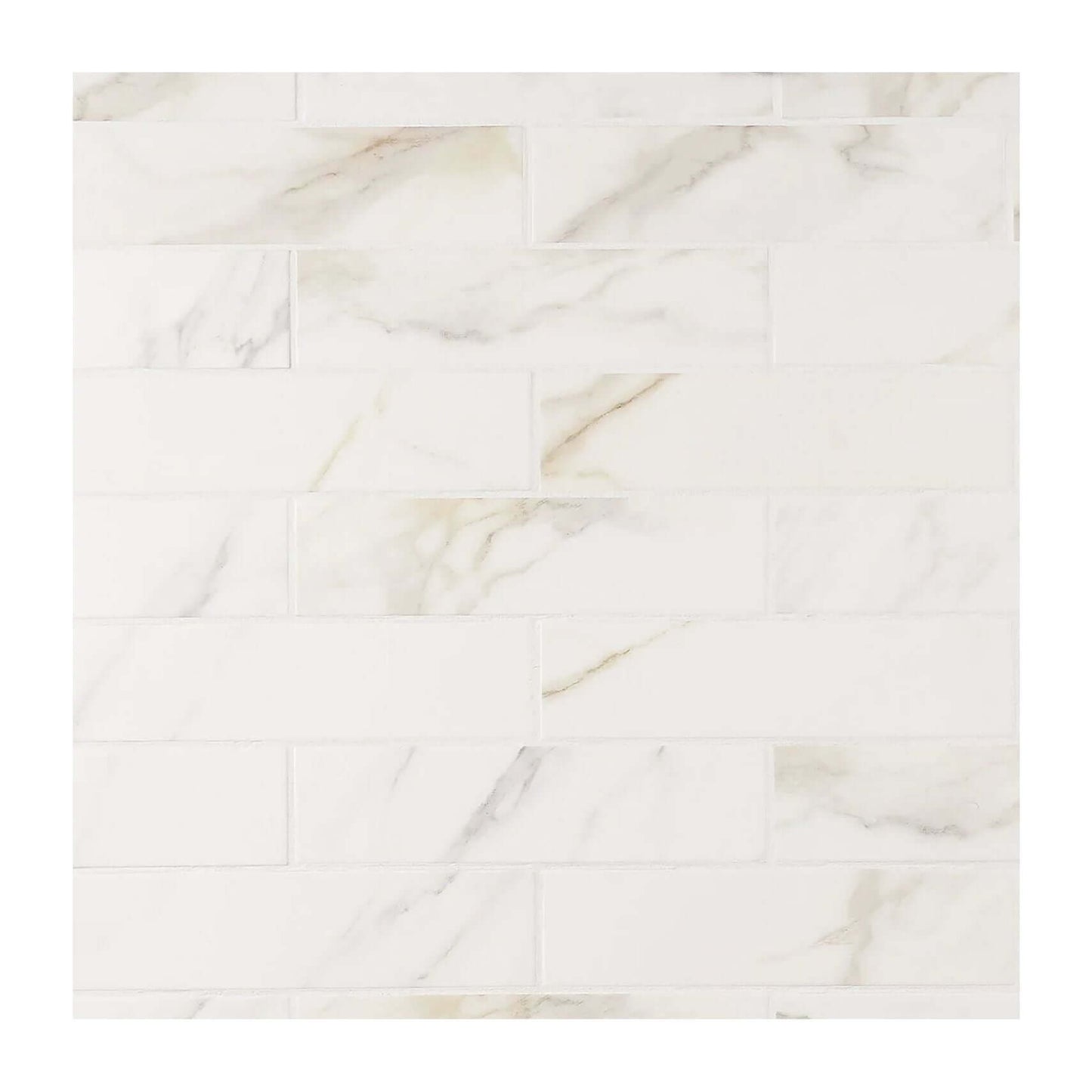Amalfi Calacatta 3x12 Ceramic Tile Glossy / Matte - Hey Tiles