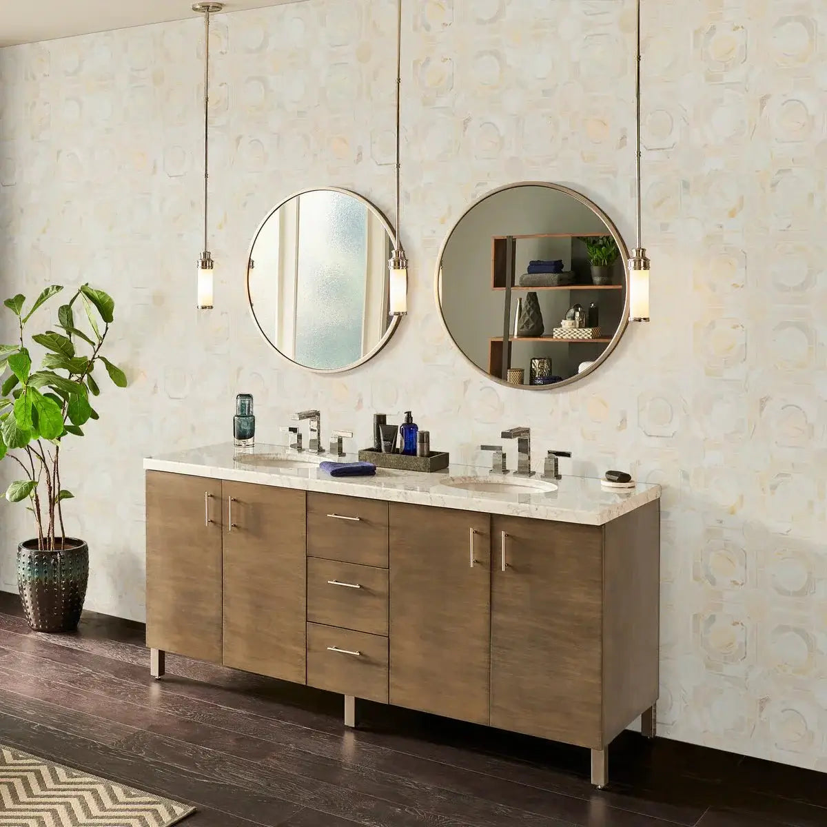 Athena Gold Regency 10" X 10" Polished Marble Mosaic Tile - Hey Tiles