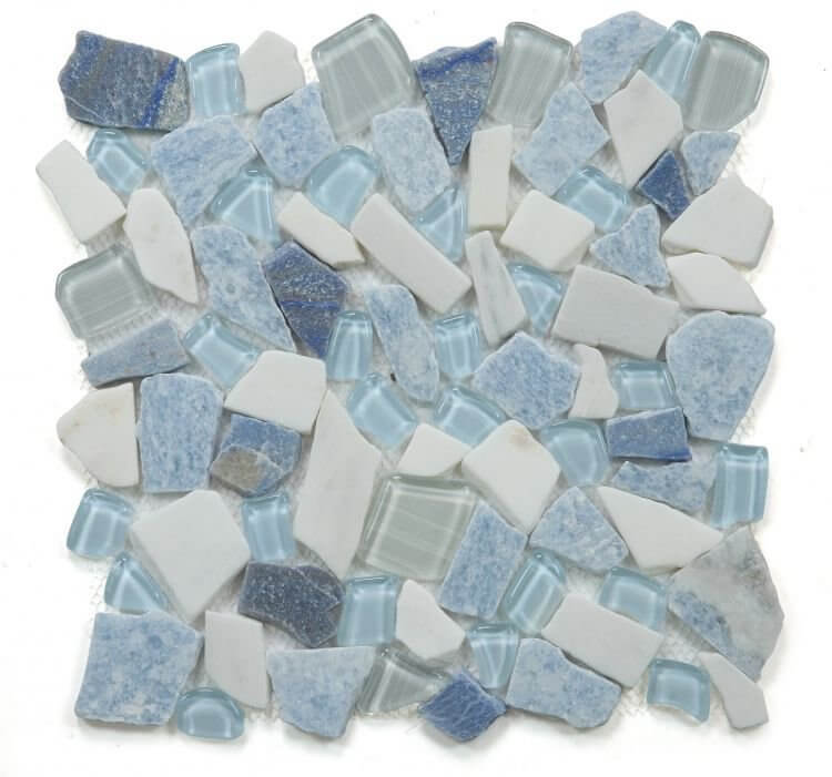 Azul Macaubas Sapphire Pebble 12 x 12 - Hey Tiles