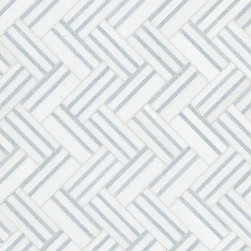 Azula Linea 8" x 13" Polished Marble Mosaic Floor and Wall Tile - Hey Tiles