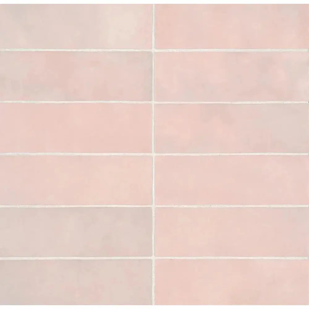 Cloe 2.5" x 8" Ceramic Tile in Pink - Hey Tiles