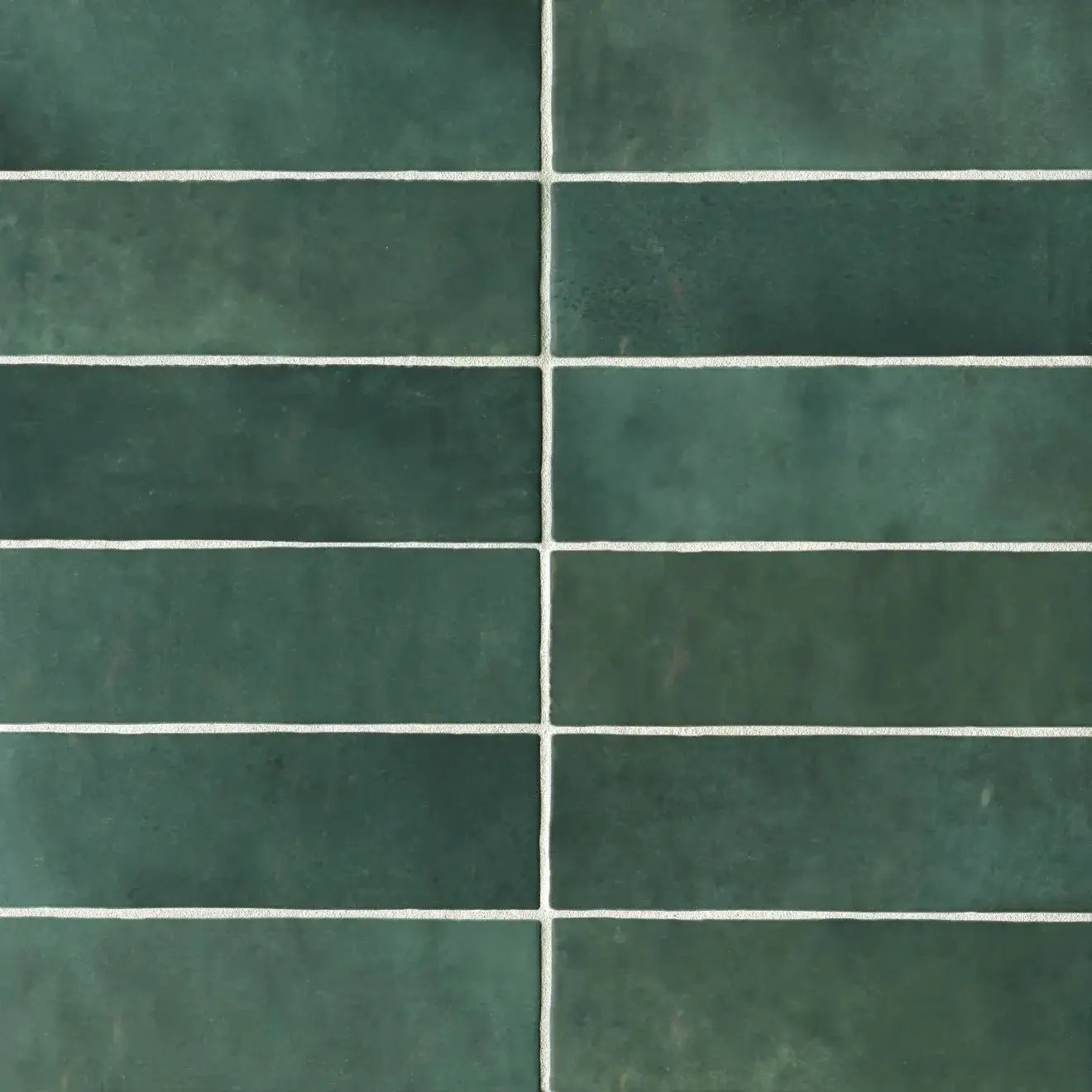 Cloé 2.5" x 8" Glossy Ceramic Tile in Green - Hey Tiles