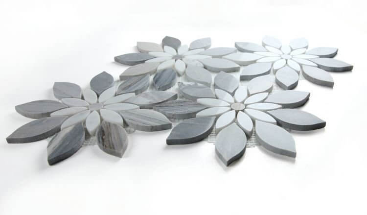 Daisy Bloom Blue 11.75 x 13.25 - Hey Tiles