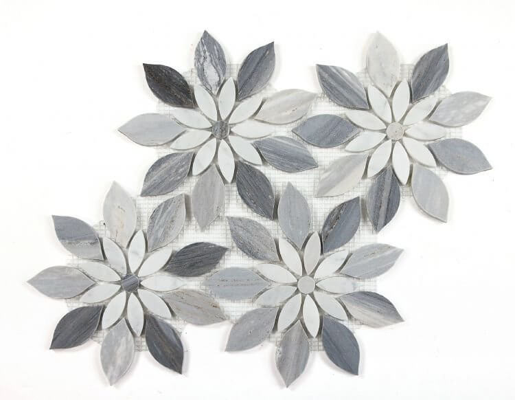 Daisy Bloom Blue 11.75 x 13.25 - Hey Tiles