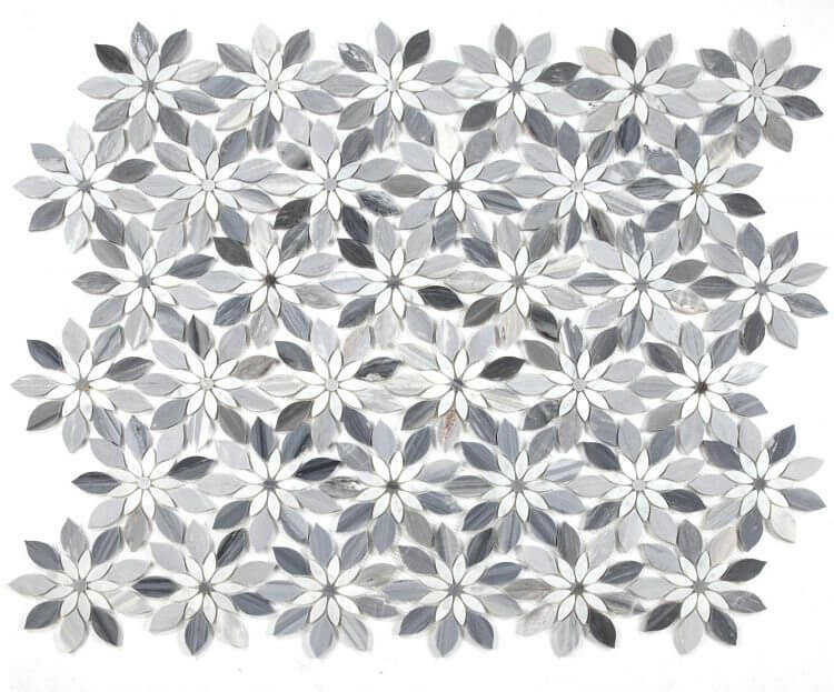 Daisy Bloom Blue 11.75 x 13.25 - Hey Tiles