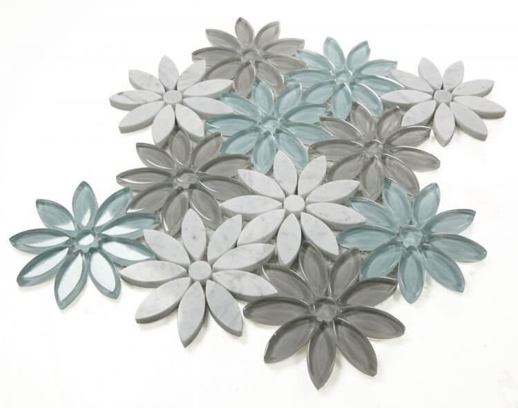Daisy White Sky 10 x 11.25 - Hey Tiles