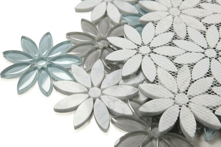 Daisy White Sky 10 x 11.25 - Hey Tiles