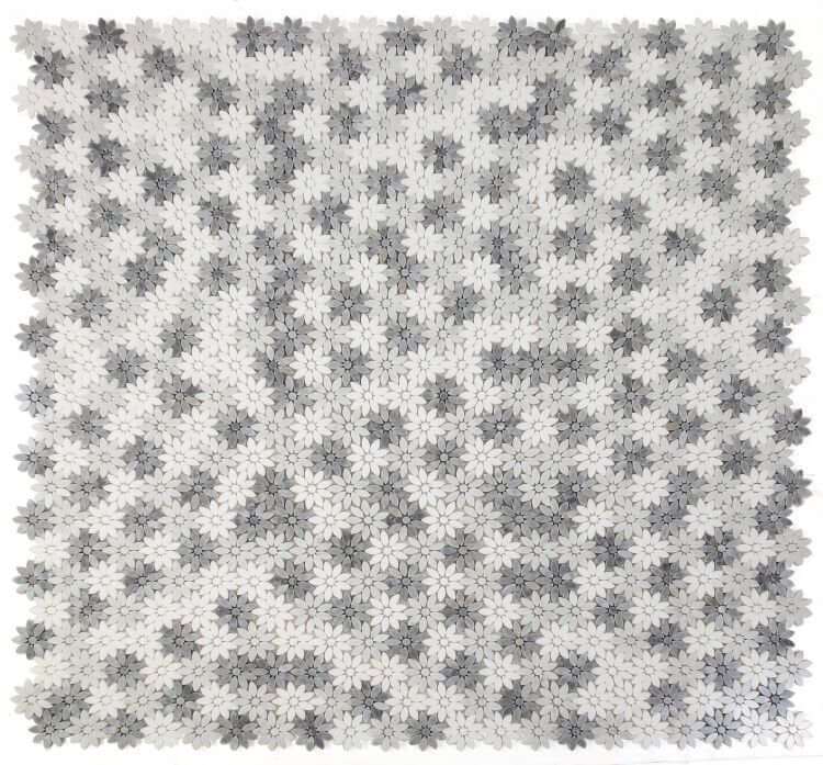 Daisy Wild Grey 12.5 x 13 - Hey Tiles