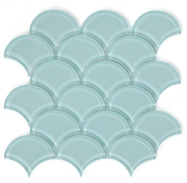 Dragon Scale Mint 9.5 x 9.5 - Hey Tiles
