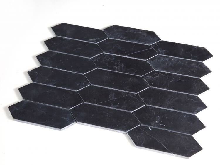 Elongated Hex Marquina 11.75 x 15 - Hey Tiles
