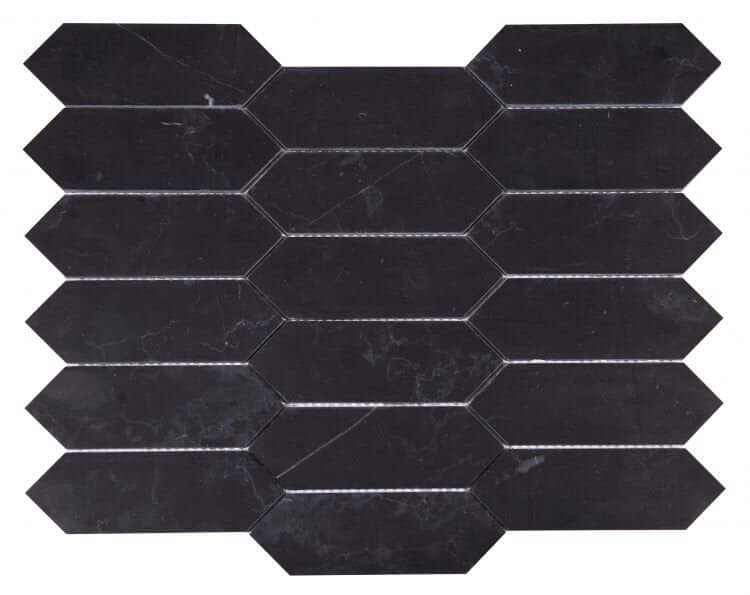 Elongated Hex Marquina 11.75 x 15 - Hey Tiles