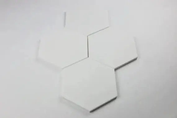 Greek Thassos White Marble 6" X 6" Hexagon Mosaic - Hey Tiles