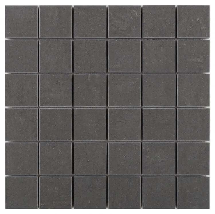 Grey Dark Matte Mosaic 12 x 12 - Hey Tiles