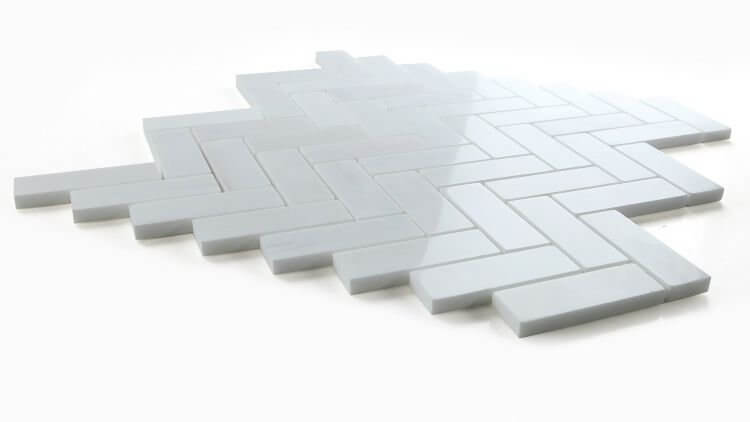 Herringbone Dolomite Polished 12 x 12.75 - Hey Tiles