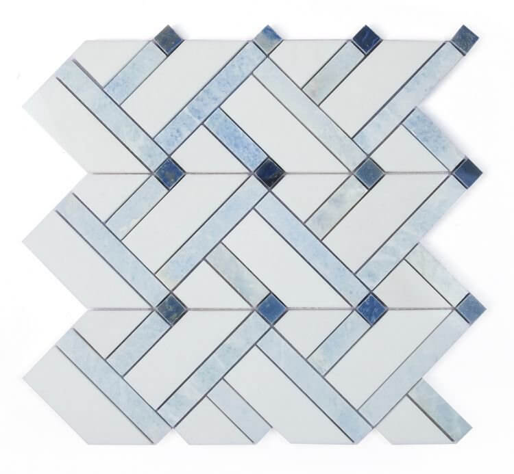 Herringbone Royal Sapphire 11.75 x 12.25 - Hey Tiles