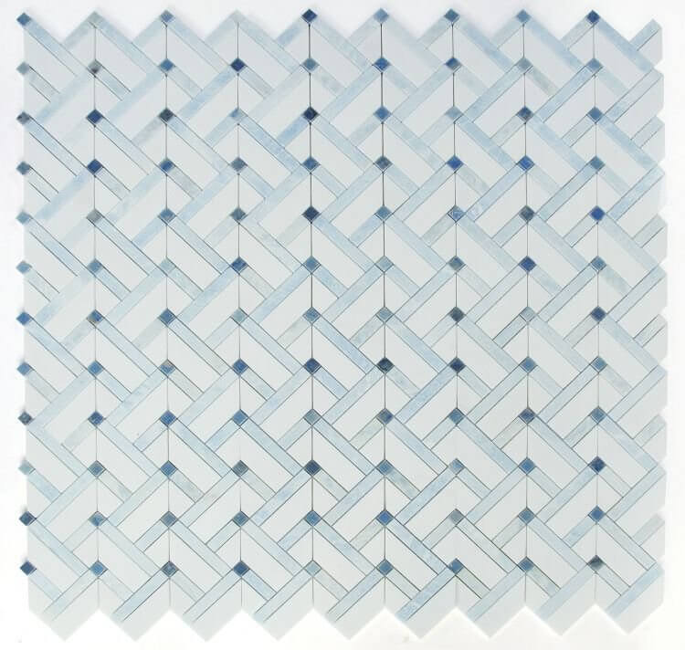 Herringbone Royal Sapphire 11.75 x 12.25 - Hey Tiles