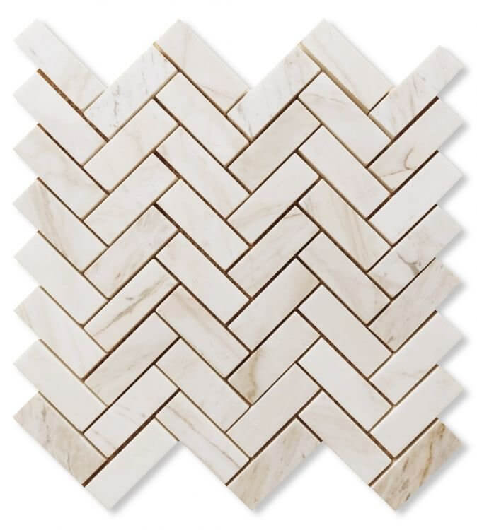Herringbone Wooden White Honed 12 x 12 - Hey Tiles