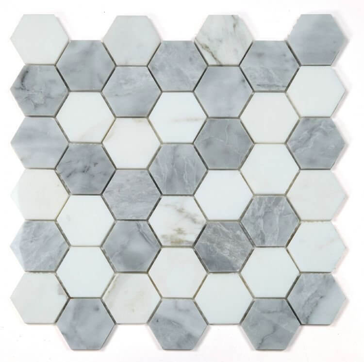 Hexagon City Grey 2 x 2 11.75 x 12 - Hey Tiles