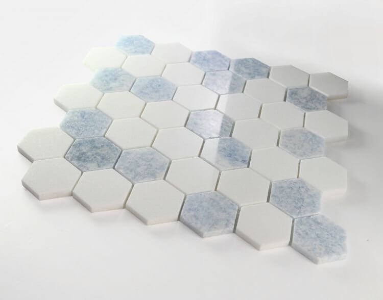 Hexagon Crystal Ocean 2 x 2 11.75 x 12 - Hey Tiles