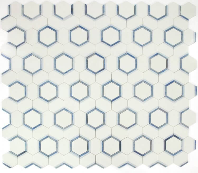 Hexagon Royal Sapphire 12 x 13.75 - Hey Tiles