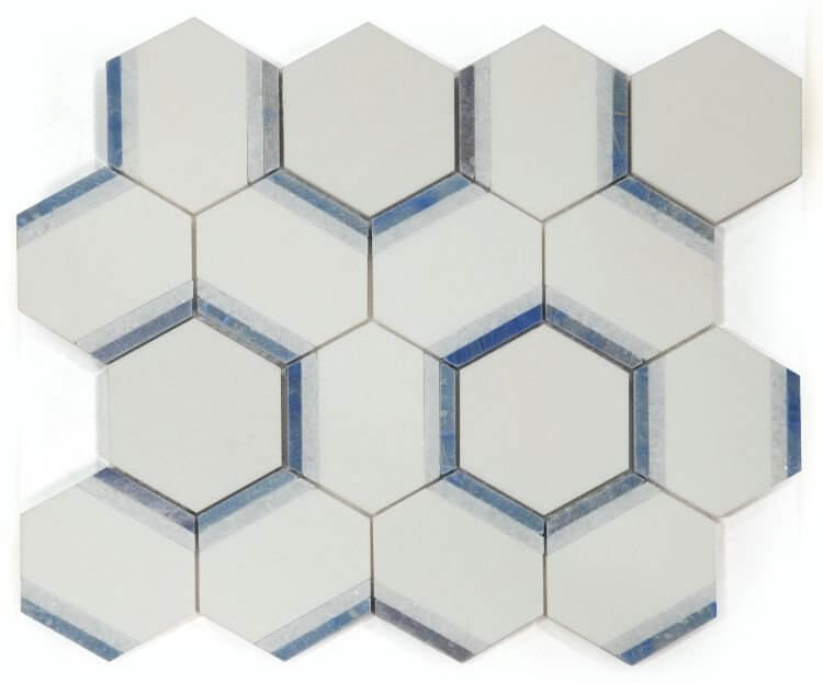 Hexagon Royal Sapphire 12 x 13.75 - Hey Tiles