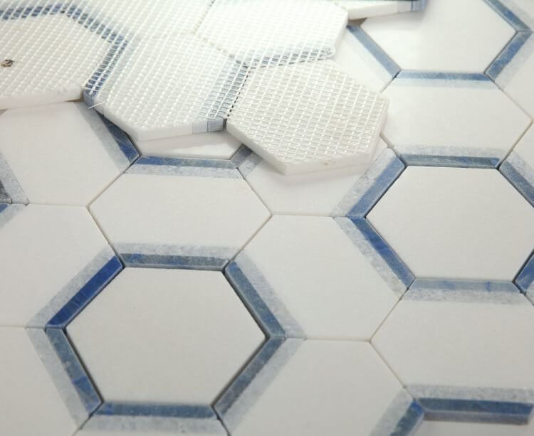 Hexagon Royal Sapphire 12 x 13.75 - Hey Tiles