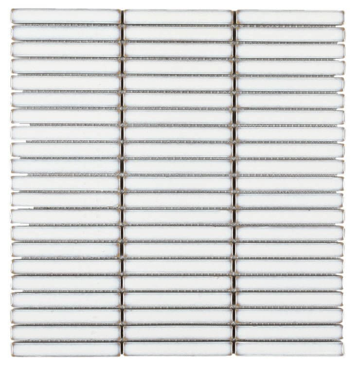 Hulu White Band 11 x 11.50 Water Resistant Tile - Hey Tiles