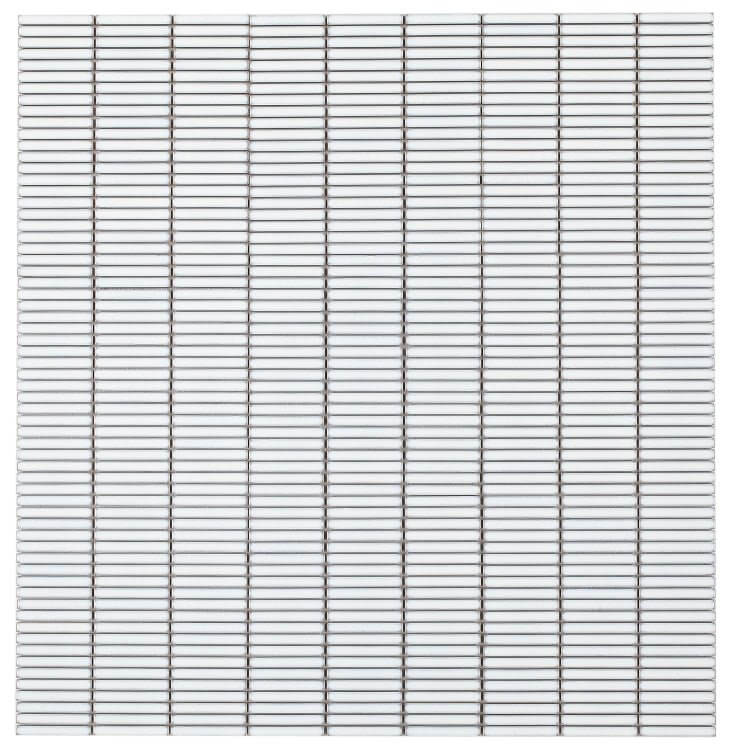 Hulu White Band 11 x 11.50 Water Resistant Tile - Hey Tiles
