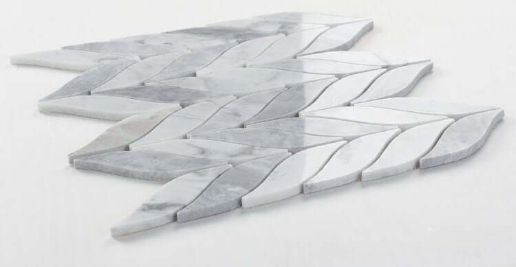 Leaf Loft 10 x 12, Carrara White Flower - Hey Tiles