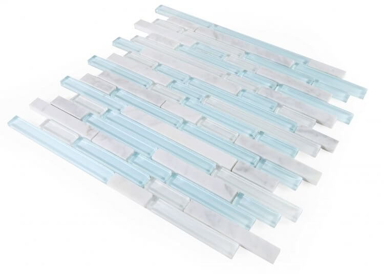 Linear Carrara Turquoise 11.75 x 12 - Hey Tiles