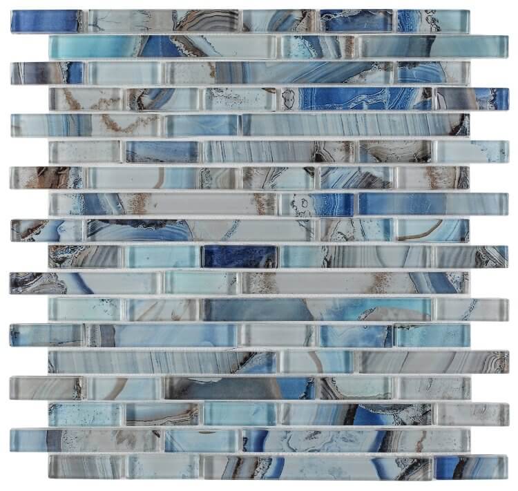 Linear Shell Blue 11.75 x 12 - Hey Tiles