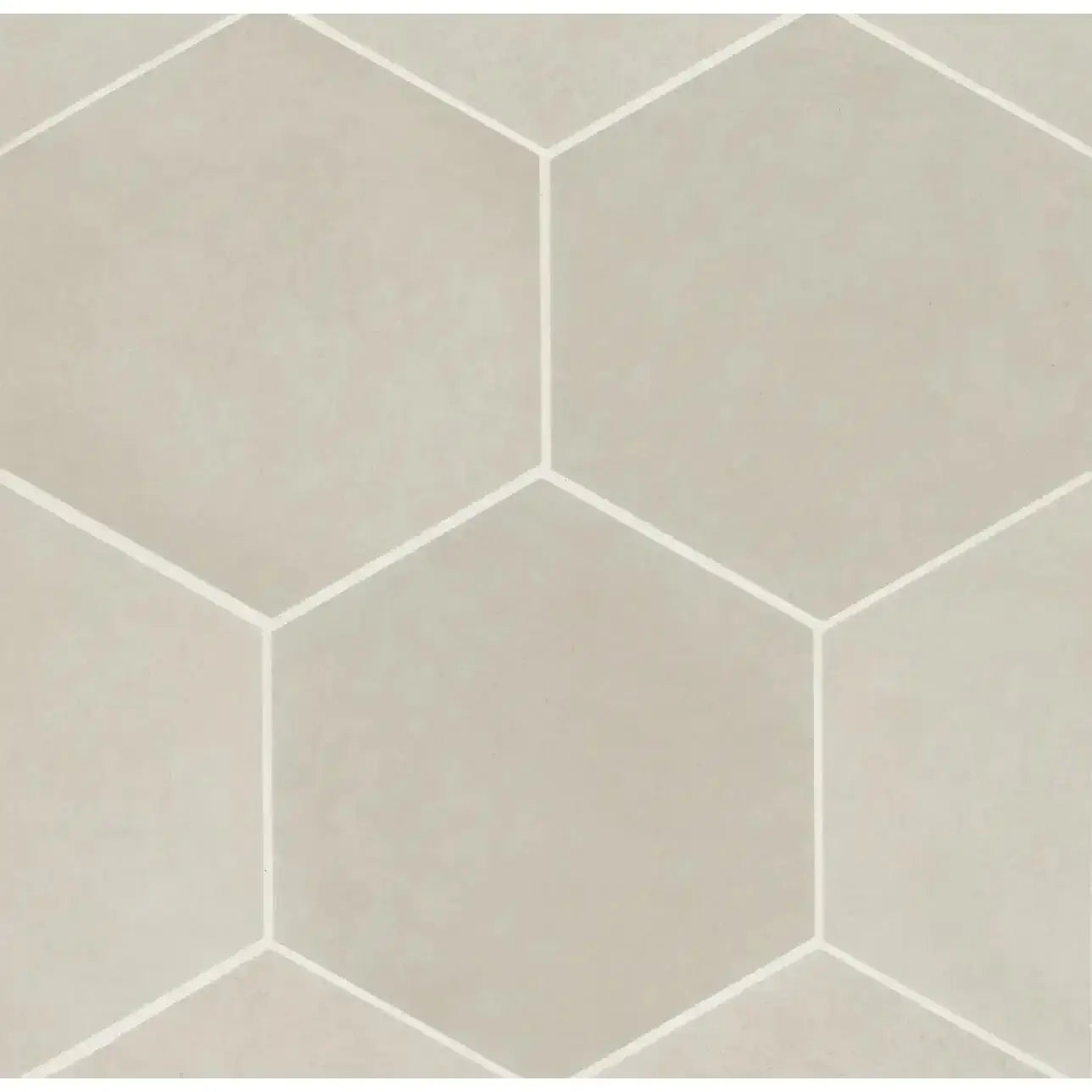 Makoto 10" x 11.5" Hexagon Matte Porcelain Tile in Kumo Grey - Hey Tiles