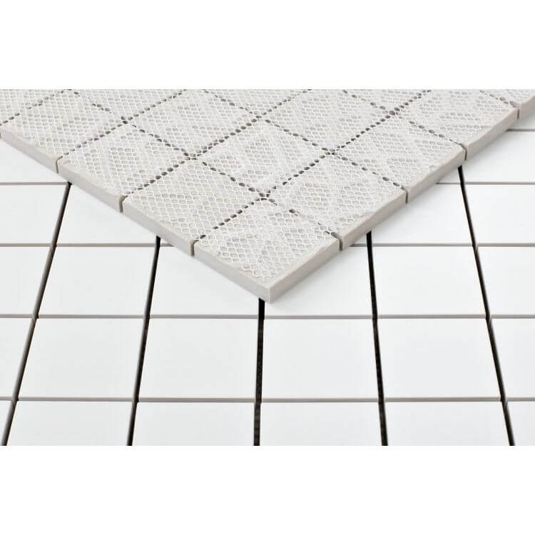 Malaysia Roy White Matte Mosaic 12 x 12 - Hey Tiles