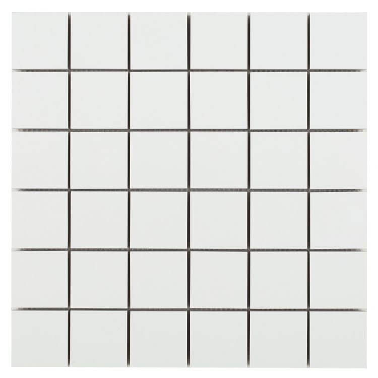 Malaysia Roy White Matte Mosaic 12 x 12 - Hey Tiles