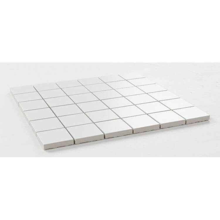 Malaysia Roy White Matte Mosaic 12 x 12 - Hey Tiles