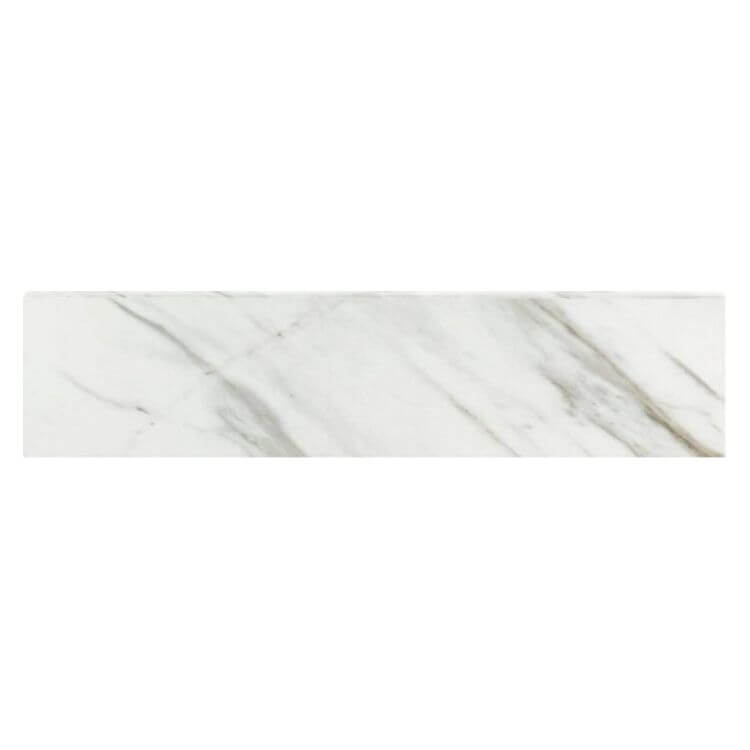 Marmi Calacatta Levigato Bullnose 3 x 12 - Hey Tiles