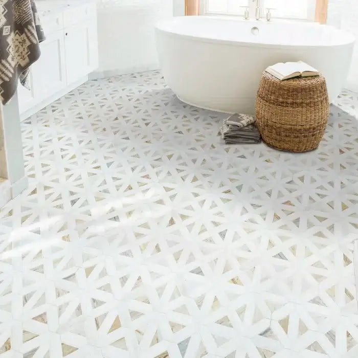 MSI Angora Geometric Pattern Polished Mosaic 12X12 - Hey Tiles