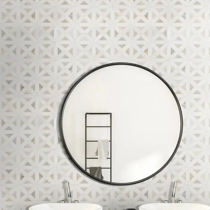 MSI Angora Geometric Pattern Polished Mosaic 12X12 - Hey Tiles