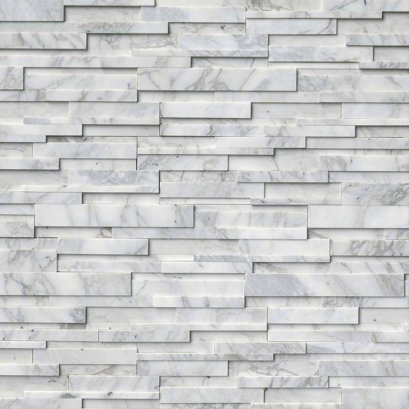 MSI RockMount Calacatta Cressa 3D 6" x 24" Marble Ledger Panel product image