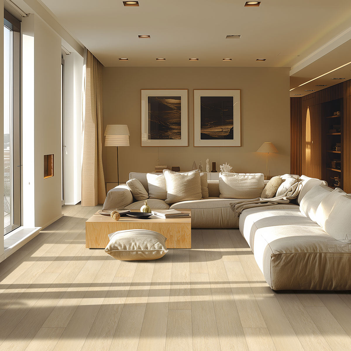 MSI Cyrus 2.0 Lenexa Creek luxury vinyl flooring in a living room