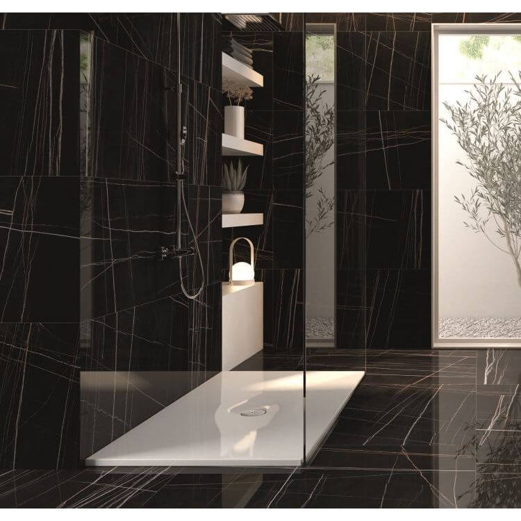 Noir Black Polished 24 x 48 - Hey Tiles