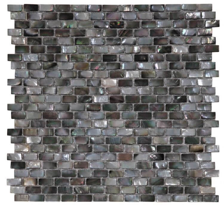 Pearl Black Mini Brick 11.25 x 11.25 - Hey Tiles