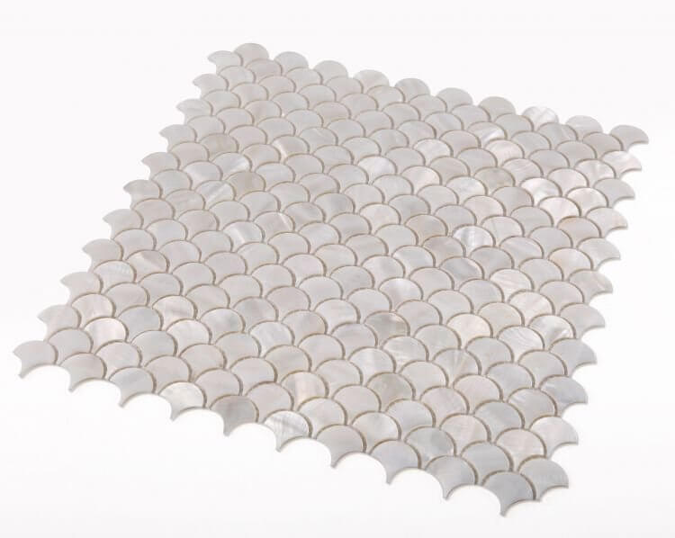 Pearl White Scale 11.75 x 11.75 - Hey Tiles