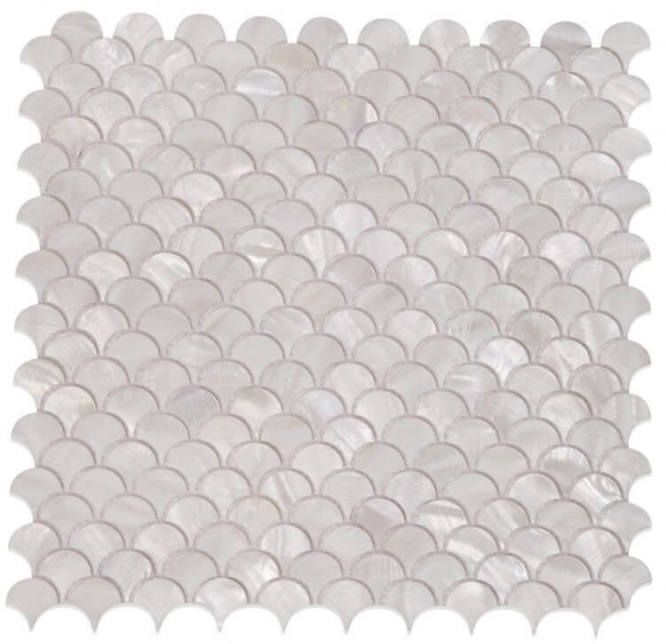 Pearl White Scale 11.75 x 11.75 - Hey Tiles