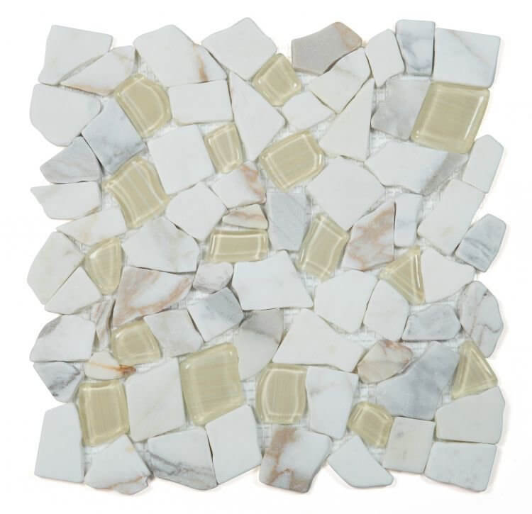 Pebble Calacatta Gold 12 x 12 - Hey Tiles
