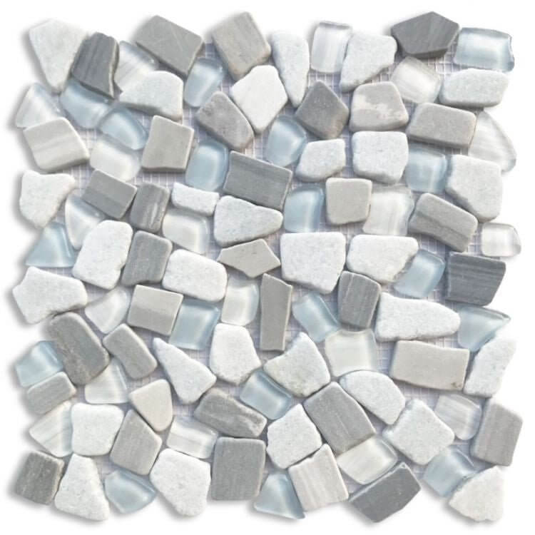 Pebble Deep Ocean 12 x 12 - Hey Tiles