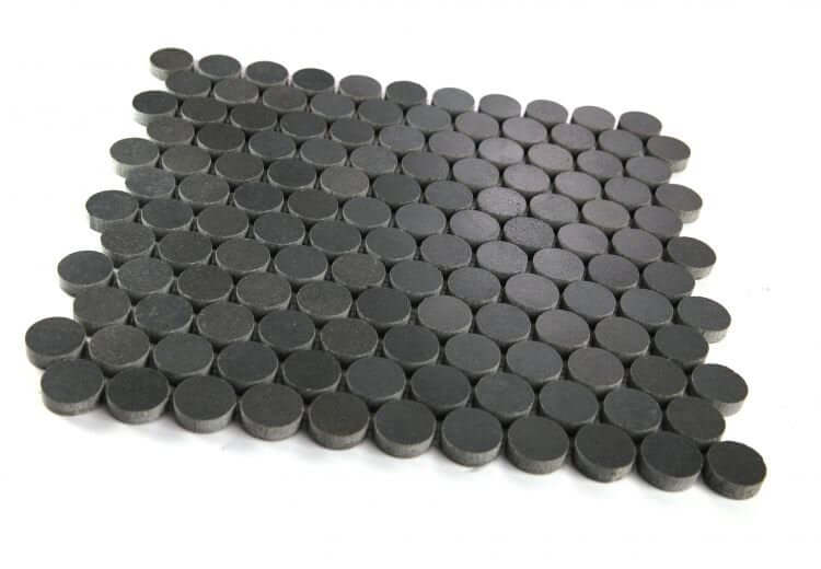 Penny Marble Basalt 11 x 11.75 Mosaic Tile - Hey Tiles